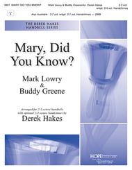 Mary, Did You Know? Handbell sheet music cover Thumbnail